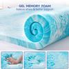 ABENE Full Size Dual Layer 3 Inch Memory Foam Mattress Topper, 2 Inch Gel Memory Foam Plus 1 Inch Down Alternative Pillowtop Mattress Pad Cover, Thick Soft Bed Topper Support for Back Pain view 3