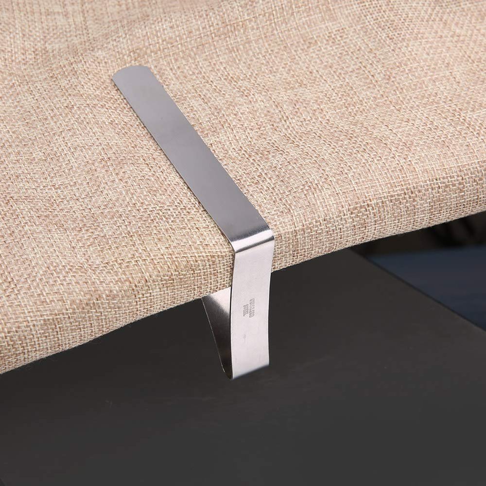 Tablecloth Clips, 4 Packs Stainless Steel Tablecloth Cloth Cover Clamps Holder Triangular Anti Slip Table Cloth Holder Clips Picnic Table Clips for Fixing Table Cloth