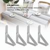 Tablecloth Clips, 4 Packs Stainless Steel Tablecloth Cloth Cover Clamps Holder Triangular Anti Slip Table Cloth Holder Clips Picnic Table Clips for Fixing Table Cloth view 3
