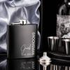 Custom Mens Hip Flask With Hip Flask Funnel, Engraved Black Stainless Steel Hip Flask, Wedding Gift For Groomsman/Best Man Father, Father's Day Birthday Gift view 1