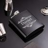 Custom Mens Hip Flask With Hip Flask Funnel, Engraved Black Stainless Steel Hip Flask, Wedding Gift For Groomsman/Best Man Father, Father's Day Birthday Gift view 2