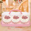 BESTonZON Portable Bread Box Plastic Rectangular Loaf Cake Storage Carrier Dessert Transparent Container Bread Roll Keeper with Lid Handle for Pastries Donuts Buns Baguettes view 2