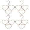4pcs Heart Scarf and Tie Hanger Modern Clothes Organizer for Scarves Ties and Accessories Non- Design for Home and Closet Use view 1