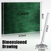 Geyee Leather Guest Book and Pen Stand Set, 10.5" x 8" Embossed Guests Sign in Book Registry Book for Funeral, Wedding Reception, Vacation Homes and Events, 80 Sheets (Green) view 2