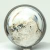 2.4" Black White Agate Sphere Natural Druzy Sparkling Mineral Ball Chalcedony Crystal Polished Stone - India + Stand view 3