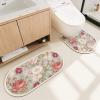 LFFH Bathroom Rugs Sets 3 Piece, Soft Warm Toilet Pads Water-Absorbent Bathroom Mat Cleanable and Reuse for Bathroom (Color : C) view 2