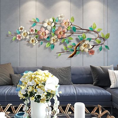 AMITVA 3D Luxury Home Metal Wall Decor, Creative Handmade Largeleaves Wall Hanging Art Sculpture, Luxury Gifts for Living Room Bedroom Kitchen Decoration(Size:130X55CM)
