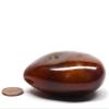 3.1" Red Carnelian Agate Puffy Heart Banded Natural Sparkling Crystal Polished Mineral Love Stone Heart - Madagascar + Acrylic Display Stand view 4