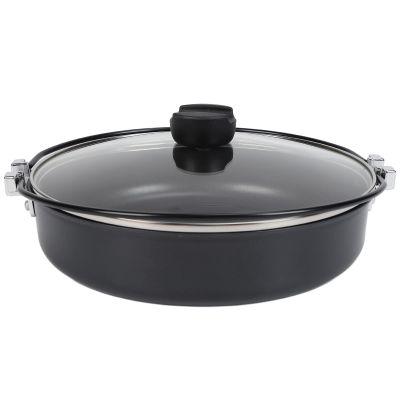 26.9CM J p nese Hot Pot luminium lloy Soup Pot S ucep n Multipurpose Non Stick Cooking P n with Lid, ide lfor Soups, Stews, nd S uces