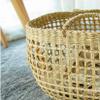 FSunKoFu Woven Storage Baskets/Laundry Hamper/Floor/Living Room/Blanket Comforter Holder/Toy Bin/with Handles for Blankets Round Storage Baskets for Organizing view 3
