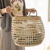 FSunKoFu Woven Storage Baskets/Laundry Hamper/Floor/Living Room/Blanket Comforter Holder/Toy Bin/with Handles for Blankets Round Storage Baskets for Organizing view 4