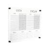 Personalized Acrylic Chore Chart for Wall (23"Wx18.5"H, Matte Black Standoffs) view 1