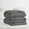 PURE ECO 1-Piece Down Alternative Comforter 120X132 Alaskan King - Super Soft All Season-400 GSM Lightweight 4 Corner Loops Premium Quality Luxury Comforter 120X132 Alaskan King-Dark Grey view 1