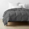 PURE ECO 1-Piece Down Alternative Comforter 120X132 Alaskan King - Super Soft All Season-400 GSM Lightweight 4 Corner Loops Premium Quality Luxury Comforter 120X132 Alaskan King-Dark Grey view 3