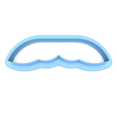 Sweet Prints Inc Mustache V2 Cookie Cutter - Dishwasher Safe (3.5" wide)