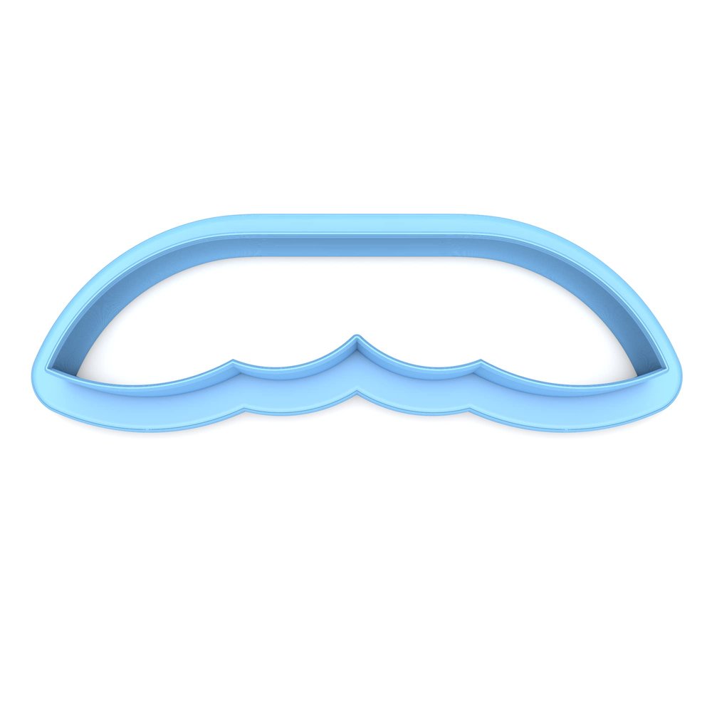 Sweet Prints Inc Mustache V2 Cookie Cutter - Dishwasher Safe (3.5" wide)