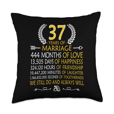 37 Years Of Marriage We Still Do - 37th Wedding Anniversary Throw Pillow