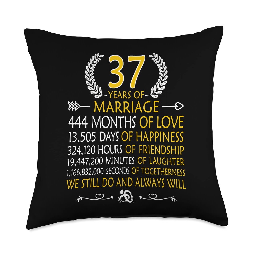 37 Years Of Marriage We Still Do - 37th Wedding Anniversary Throw Pillow