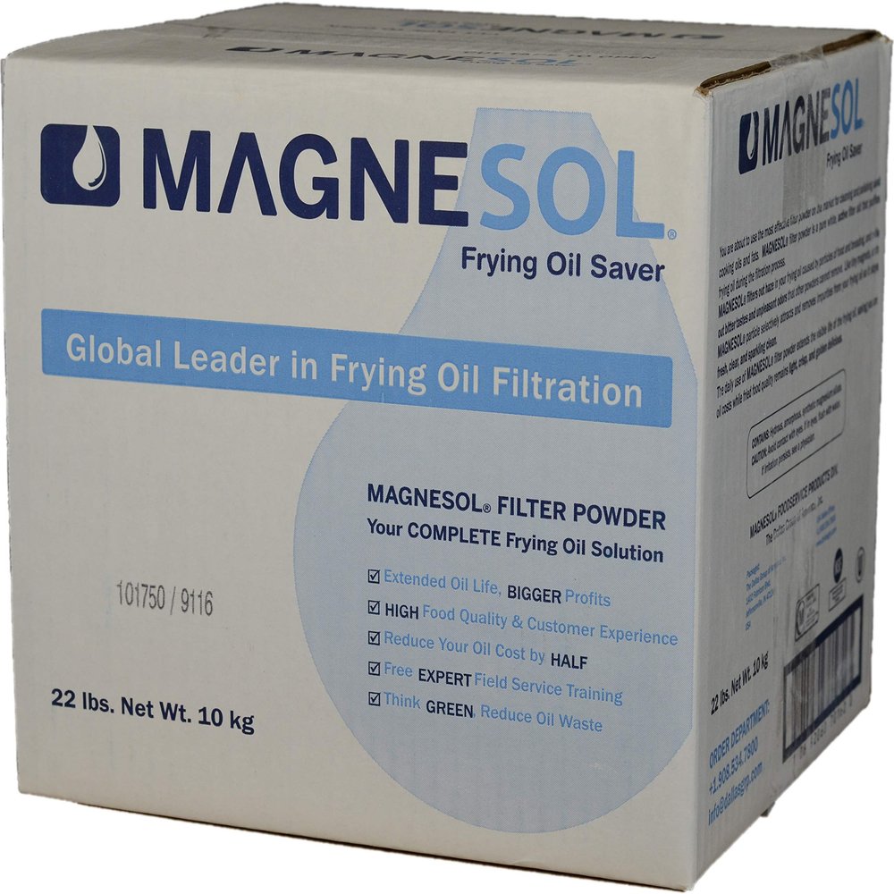 Magnesol Deep Fryer Oil Filter Powder, Deep Fryer Oil Saver, Helps Save Cooking Oil & Remove Impurities, Extends Oil Life, Frying Oil Purifier, Fry Oil Filtration by Dallas Group (1x 22 lb. Bulk Box)