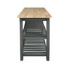 Casual Home Kitchen Island with Solid American Hardwood Top, Slate Gray, 40" W (373-932) view 2