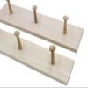 Unfinished Shaker Peg Rack - Solid Maple - Made in The USA (41" x 3.5" with 7 pegs, Square Edge Profile) view 1