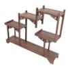 Yardenfun Antique Display Holders Wooden Curio Display Stand Elegant Home Decor for Display Items Material view 1