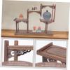 Yardenfun Antique Display Holders Wooden Curio Display Stand Elegant Home Decor for Display Items Material view 3