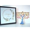 Cohen Tsemach Art & Gift Hand Painted Enamel Menorah Hanukkah Hanukkiah Pomegranate Blue & pink view 2