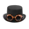 LABRIMP Fashion British Gentleman Hat Party Jazz Cap Silver Glasses Unisex Carnival Hat for Men and Women view 1