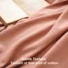 PANDATEX Dusty Pink Linen-Textured Rayon, Cotton, Linen Blend Duvet Cover Set, Pre-Washed Soft Breathable Full Size Duvet Cover for Hot Sleepers, Natural Organic Duvet Cover with 2 Pillowcases view 3