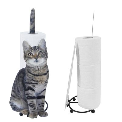 Paper Towel Holder Countertop, Cat Design Paper Towel Holder Stand for Kitchen Toilet Modern Countertop