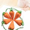 clinmday Easter Carrot Candy Bag,Large Capacity Double Drawcord Handheld Folding Carrot Candy Gift Storage Bags Festival Supply Carrot Set view 2