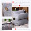 BAGASI Reading and TV Pillow, Back Wedge Cushion Pillow with Adjustable Neck Pillow and Pockets, Home Bedrest Reading Pillow, Back Support Pillow,Purple,60 * 50 * 20cm view 3