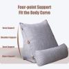 BAGASI Reading and TV Pillow, Back Wedge Cushion Pillow with Adjustable Neck Pillow and Pockets, Home Bedrest Reading Pillow, Back Support Pillow,Purple,60 * 50 * 20cm view 4