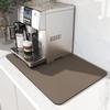 AMOAMI-Coffee Mat Hide Stain Rubber Backed Absorbent Dish Drying Mat for Kitchen Counter-Coffee Bar Accessories Fit Under Coffee Maker, Espresso Machine, Pot, Dish Rack Brown 1624 view 1
