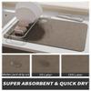 AMOAMI-Coffee Mat Hide Stain Rubber Backed Absorbent Dish Drying Mat for Kitchen Counter-Coffee Bar Accessories Fit Under Coffee Maker, Espresso Machine, Pot, Dish Rack Brown 1624 view 3