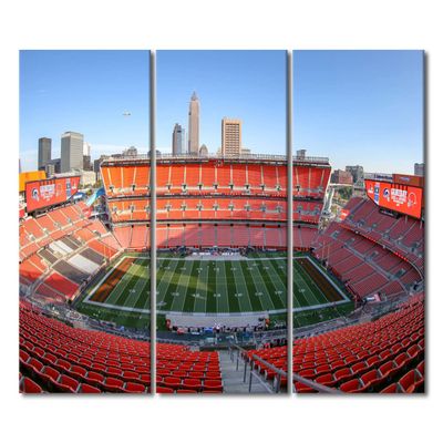 3 Panels Canvas Painting House Decoration Football Sports Stadium Wall Art USA Soccer Home Decor for Living Room Bedroom First Energy Stadium Poster Pictures Modern Office Wall Dcor (60"Wx40"H)