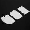 3Pcs Set Plastic Cream Dough Scraper Cutter Spatulas For Pastry Cake Decoration Plastic Dough Kneading Bowl,Cake Scraper Smoother,Dough Scraper Decoration view 1