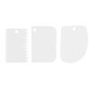3Pcs Set Plastic Cream Dough Scraper Cutter Spatulas For Pastry Cake Decoration Plastic Dough Kneading Bowl,Cake Scraper Smoother,Dough Scraper Decoration view 2