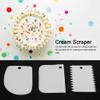 3Pcs Set Plastic Cream Dough Scraper Cutter Spatulas For Pastry Cake Decoration Plastic Dough Kneading Bowl,Cake Scraper Smoother,Dough Scraper Decoration view 3