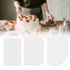 3Pcs Set Plastic Cream Dough Scraper Cutter Spatulas For Pastry Cake Decoration Plastic Dough Kneading Bowl,Cake Scraper Smoother,Dough Scraper Decoration view 4