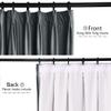 Macochico Pinch Pleated Blackout Curtain Drape with Liner Soft Velvet Thermal Insulated Room Darkening Window Curtain for Bedroom Living Room, Dark Grey, 84W x 84L, 2 Panels view 3