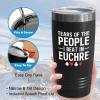 Euchre Stainless Tumbler Black 20oz - Tears of The Pople I Beat at Euchre - Gift for Euchre Card Game Set Score Keepers Lovers Player Party Supplies view 4