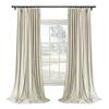 Macochico Pinch Pleat Velvet Curtains, Elegant Living Room Bedroom Nursery Window Drape Curtains for Room Darkening, Beige White, 72W x 84L, 2 Panels view 1