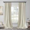Macochico Pinch Pleat Velvet Curtains, Elegant Living Room Bedroom Nursery Window Drape Curtains for Room Darkening, Beige White, 72W x 84L, 2 Panels view 2