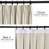 Macochico Pinch Pleat Velvet Curtains, Elegant Living Room Bedroom Nursery Window Drape Curtains for Room Darkening, Beige White, 72W x 84L, 2 Panels view 3