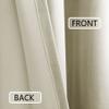 Macochico Pinch Pleat Velvet Curtains, Elegant Living Room Bedroom Nursery Window Drape Curtains for Room Darkening, Beige White, 72W x 84L, 2 Panels view 4