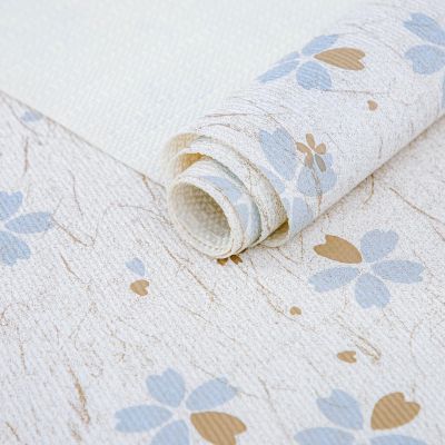 5 Rolls 12" W x 120" L Floral Drawer and Shelf Liner for Cabinets, Non-Adhesive Strong Grip Non-Slip Flower Shelf Cabinet Kitchen Shelf Liners for Kitchen Cabinets