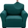 ZNSAYOTX 1 Piece Jacquard Chair Slipcovers for Living Room High Stretch Chair Covers with Arms Anti Slip Pets Friendly Couch Sofa Armchair Cover Furniture Protector (Small, New Pattern Blackish Green) view 1