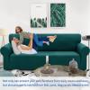 ZNSAYOTX 1 Piece Jacquard Chair Slipcovers for Living Room High Stretch Chair Covers with Arms Anti Slip Pets Friendly Couch Sofa Armchair Cover Furniture Protector (Small, New Pattern Blackish Green) view 2